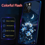 Coque Lumineuse iPhone – Flash LED Réactif pour Toutes Notifications (Fleur de nuit)