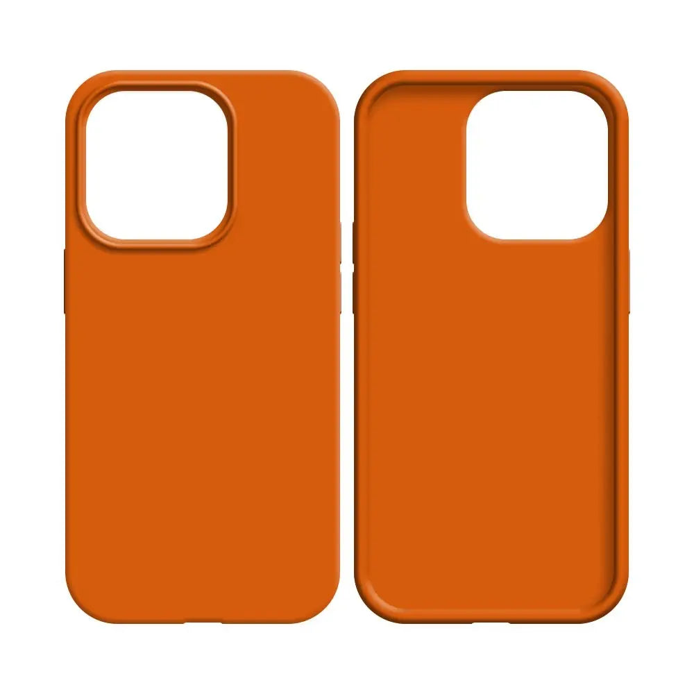 Coque Silicone Compatible pour Apple iPhone 13 Orange